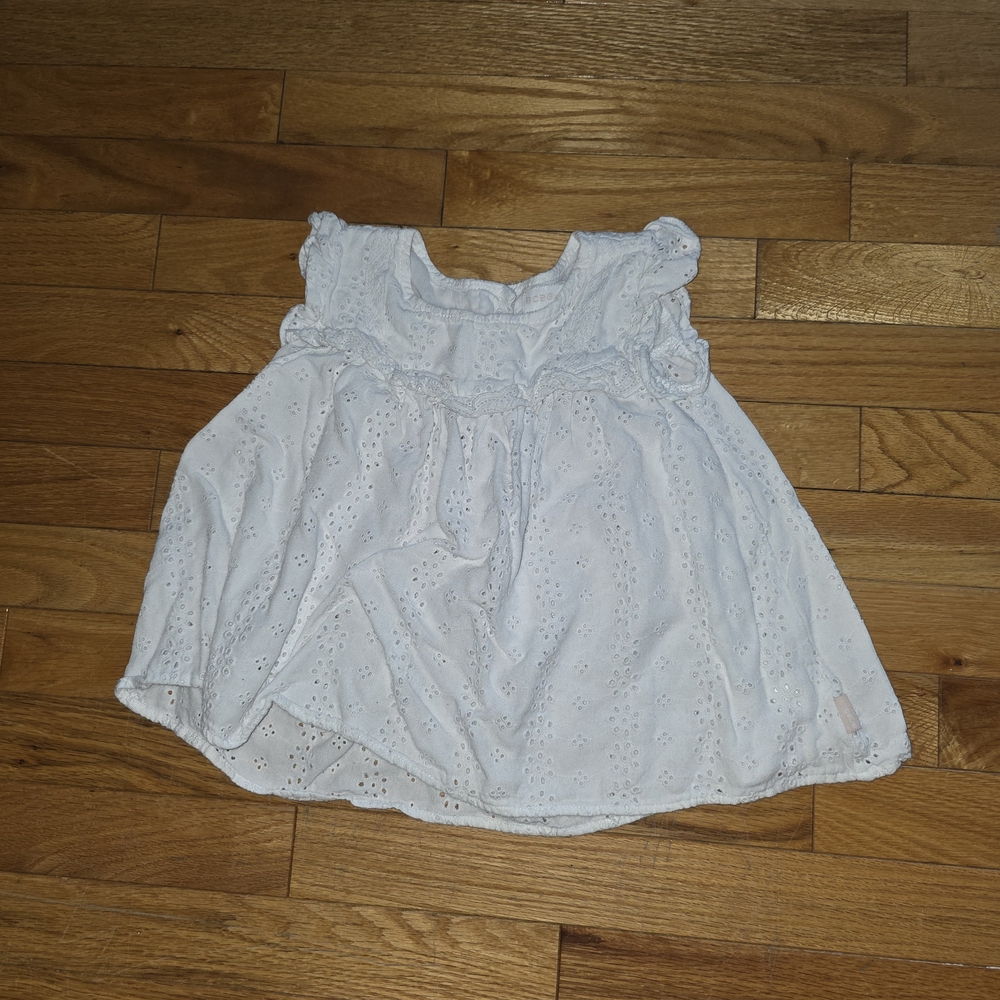 BCBG Paris White Eyelet Kids Blouse